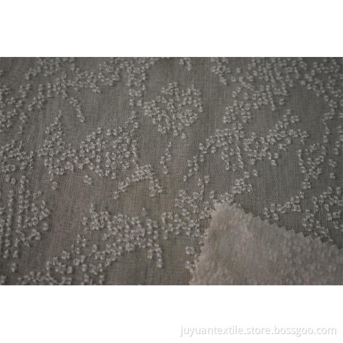 Polyester Sky Star Clip Jacquard Dyed Chiffon Fabric